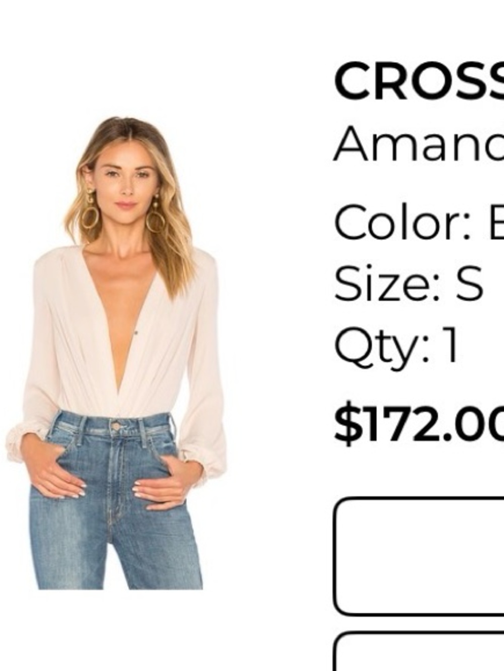 Amanda Uprichard Bone Crossover Bodysuit